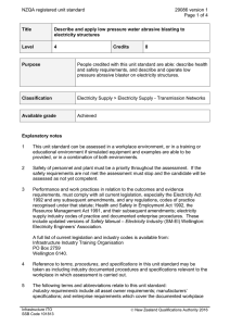 NZQA registered unit standard 29086 version 1  Page 1 of 4