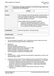 NZQA registered unit standard 16973 version 5  Page 1 of 3
