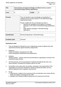 NZQA registered unit standard 16975 version 5  Page 1 of 3