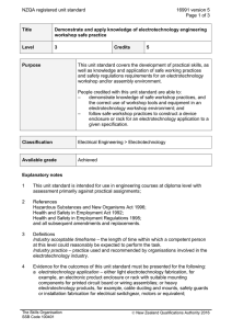 NZQA registered unit standard 16991 version 5  Page 1 of 3