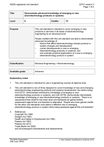 NZQA registered unit standard 22741 version 3  Page 1 of 4