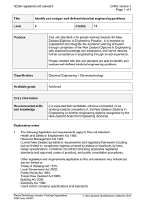 NZQA registered unit standard 27482 version 1  Page 1 of 4