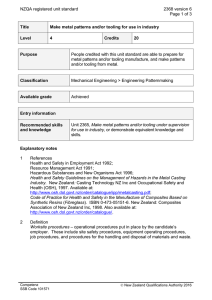 NZQA registered unit standard 2368 version 6  Page 1 of 3