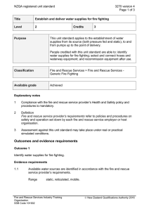 NZQA registered unit standard 3270 version 4  Page 1 of 3