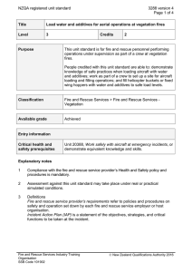 NZQA registered unit standard 3288 version 4  Page 1 of 4