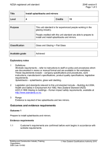 NZQA registered unit standard 2046 version 6  Page 1 of 3