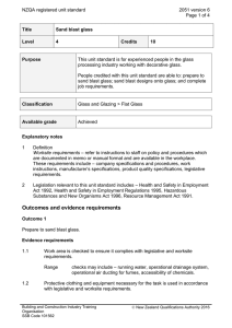 NZQA registered unit standard 2051 version 6  Page 1 of 4
