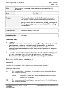 NZQA registered unit standard 25775 version 2  Page 1 of 3