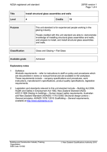 NZQA registered unit standard 28765 version 1  Page 1 of 4