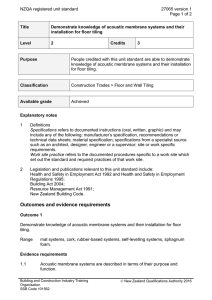 NZQA registered unit standard 27065 version 1  Page 1 of 2