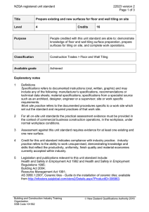 NZQA registered unit standard 22023 version 2  Page 1 of 3