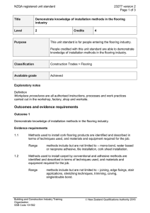 NZQA registered unit standard 23277 version 2  Page 1 of 3