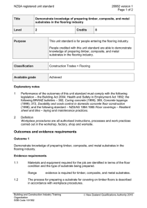 NZQA registered unit standard 26882 version 1  Page 1 of 2
