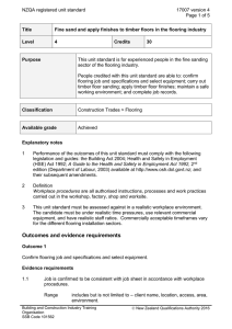 NZQA registered unit standard 17007 version 4  Page 1 of 5