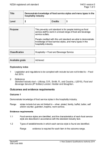 NZQA registered unit standard 14431 version 6  Page 1 of 3