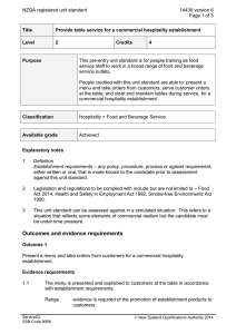 NZQA registered unit standard 14436 version 6  Page 1 of 3