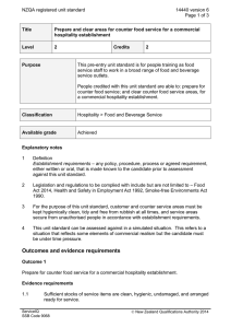 NZQA registered unit standard 14440 version 6  Page 1 of 3