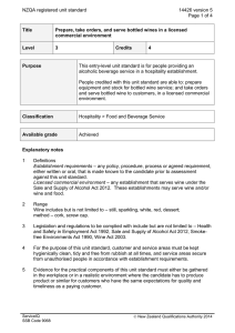 NZQA registered unit standard 14426 version 5  Page 1 of 4