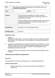 NZQA registered unit standard 14432 version 5  Page 1 of 3