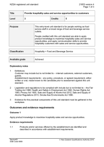 NZQA registered unit standard 21853 version 4  Page 1 of 3