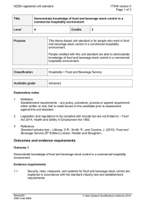 NZQA registered unit standard 17548 version 5  Page 1 of 3