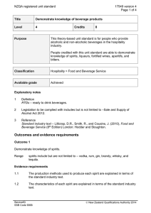 NZQA registered unit standard 17549 version 4  Page 1 of 4