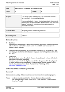NZQA registered unit standard 4638 version 8  Page 1 of 3