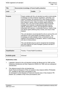 NZQA registered unit standard 5870 version 4  Page 1 of 6