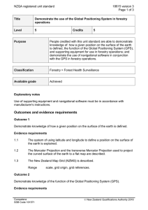 NZQA registered unit standard 18615 version 3  Page 1 of 3