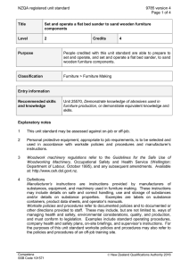 NZQA registered unit standard 9785 version 4  Page 1 of 4