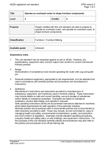 NZQA registered unit standard 9790 version 5  Page 1 of 3