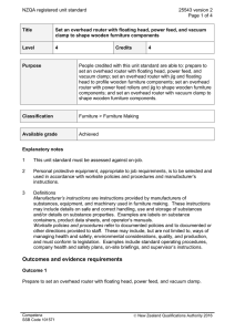 NZQA registered unit standard 25543 version 2  Page 1 of 4