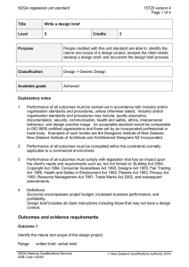 NZQA registered unit standard 15720 version 4  Page 1 of 4