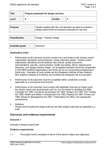 NZQA registered unit standard 15721 version 4  Page 1 of 3