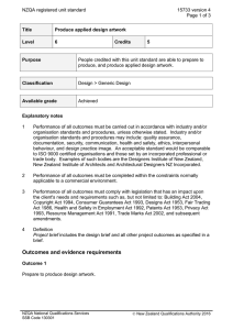 NZQA registered unit standard 15733 version 4  Page 1 of 3