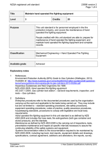 NZQA registered unit standard 23586 version 2  Page 1 of 4