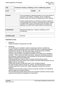 NZQA registered unit standard 26330 version 1  Page 1 of 4