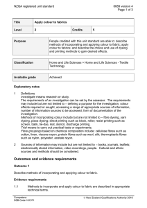 NZQA registered unit standard 6689 version 4  Page 1 of 3