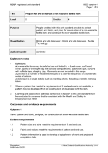 NZQA registered unit standard 6693 version 4  Page 1 of 3