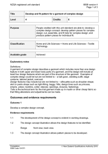 NZQA registered unit standard 6698 version 4  Page 1 of 3