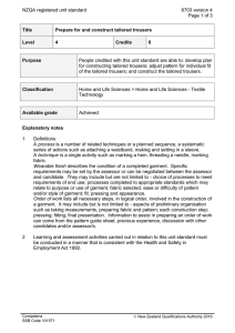 NZQA registered unit standard 6703 version 4  Page 1 of 3