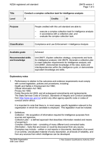 NZQA registered unit standard 28478 version 1  Page 1 of 3