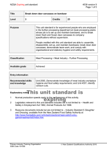 NZQA unit standard 4539 version 9