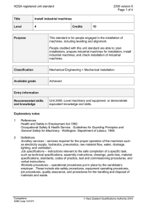 NZQA registered unit standard 2390 version 6  Page 1 of 4