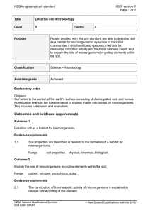 NZQA registered unit standard 8028 version 5  Page 1 of 3