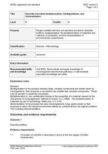 NZQA registered unit standard 8027 version 5  Page 1 of 3