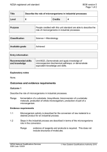 NZQA registered unit standard 8036 version 5  Page 1 of 2