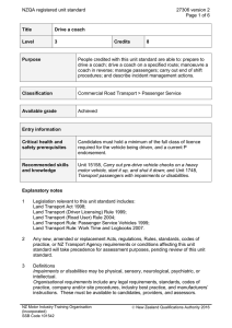 NZQA registered unit standard 27306 version 2  Page 1 of 6