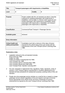 NZQA registered unit standard 1748 version 6  Page 1 of 5