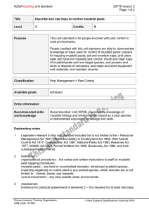 NZQA unit standard 20778 version 2